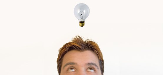 Person with Light Bulb