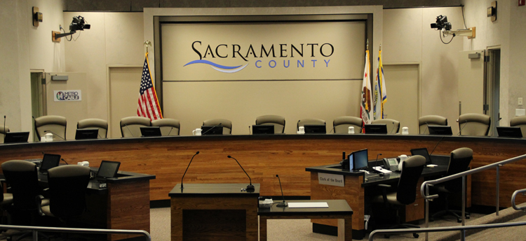Sacramento County Board Chambers - Empty