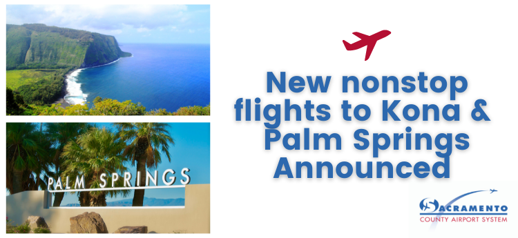 New nonstop flights to Kona and Palm Springs announced - Photos of Hawaiian island and Palm Springs