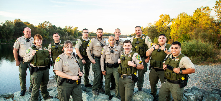 Group of Ranger Posting near the American River