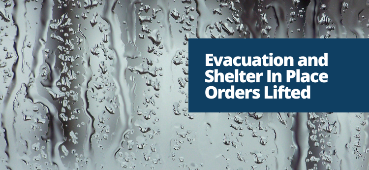 Rainy Window Background - Evacuation and shelter in place orders lifted